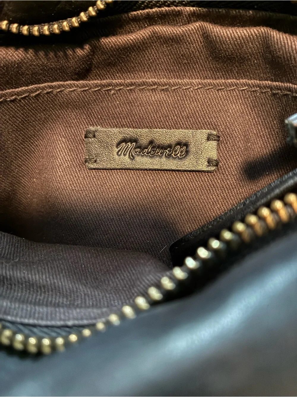 Madewell “The Puffer” Black Leather Crossbody